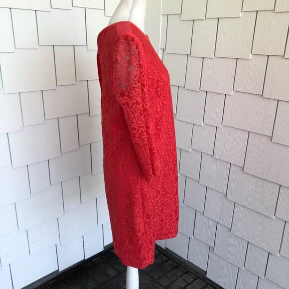 CYNTHIA STEFFE Women's Pomegranates Three Quarter Sleeve Hallie Dress sz 8 - Picture 5 of 5